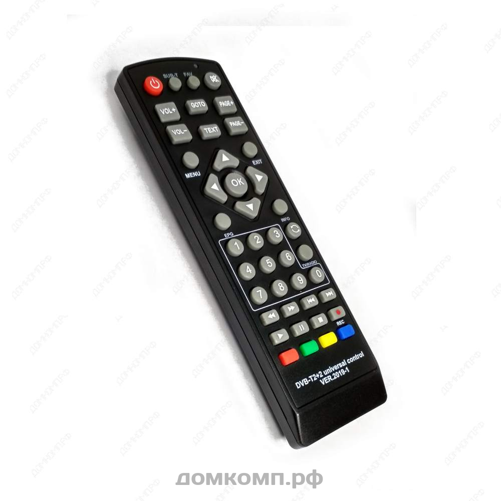 Универсальный пульт для ресиверов DVB-T2+2 ver.2019-1. Купить недорого на  домкомп.рф